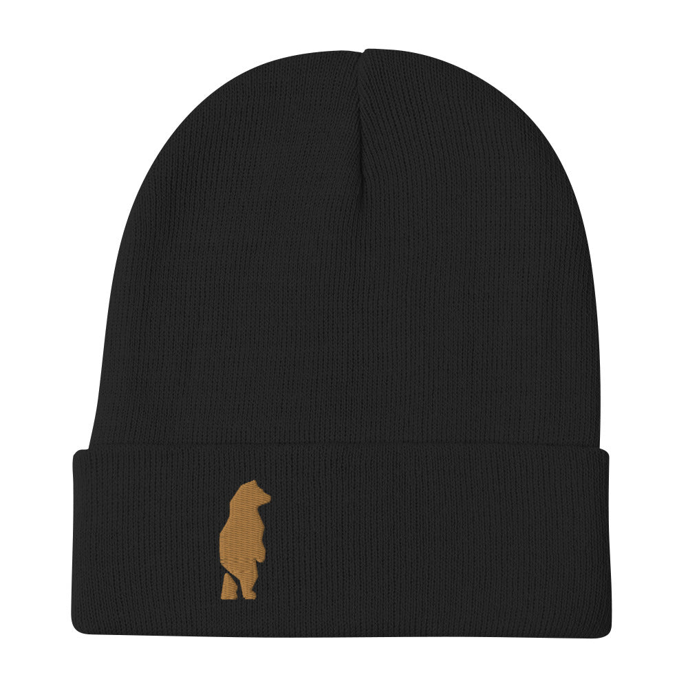 Embroidered Bear Beanie